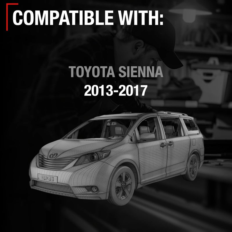 T1A استبدال مرآة الجانب الراكب - متوافق مع تويوتا سيينا 2013-2017 - ضبط كهربائي، مدفأ، كشف النقاط العمياء، طي يدوي، زجاج مقعر - أسود ناعم، 6H6P - OEM 87910-08113، TO1321301 - Image 5